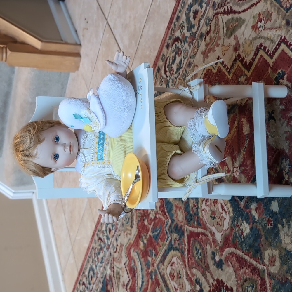 Danbury Mint "Sitting Pretty" porcelain doll